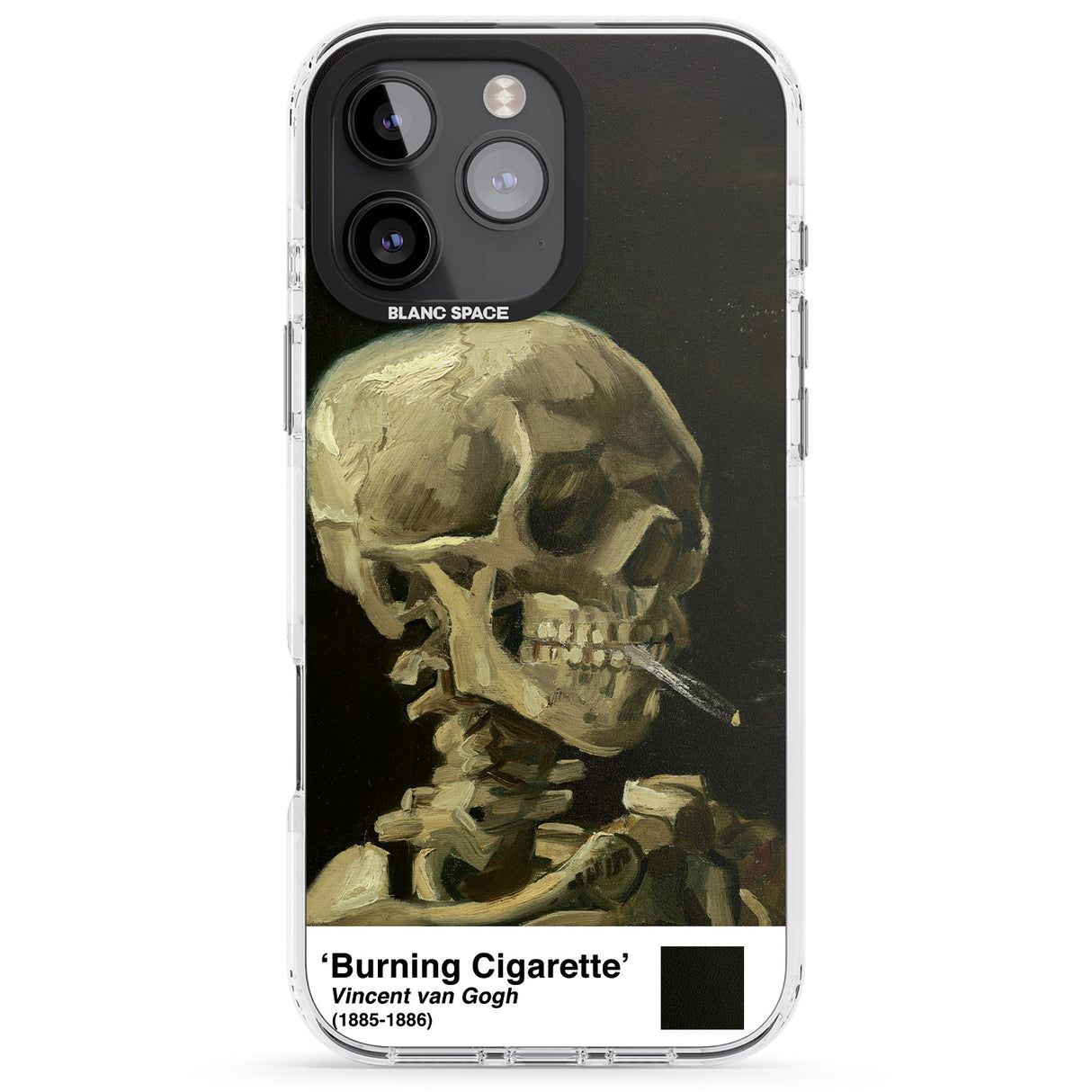 Skull of a Skeleton with Burning Cigarette