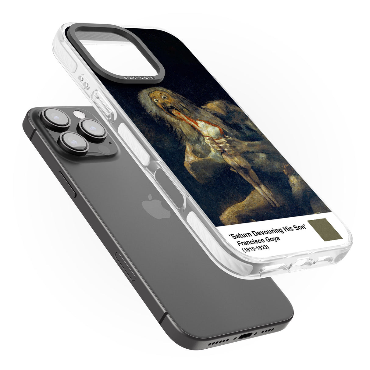 iPhone 16 Pro Max Saturn Devouring His Son Black Impact Phone Case