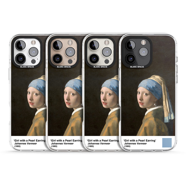 iPhone 16 Pro Max Girl with a Pearl Earring Black Impact Phone Case