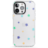 iPhone 16 Pro Max Pastel Stars Pattern Black Impact Phone Case