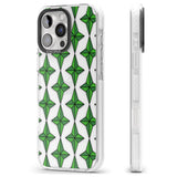 iPhone 16 Pro Max Emerald Stars Pattern (Clear) Black Impact Phone Case