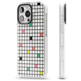 iPhone 16 Pro Max Vibrant Clear Geometric Grid Black Impact Phone Case