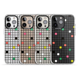 iPhone 16 Pro Max Vibrant Clear Geometric Grid Black Impact Phone Case