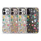 iPhone 16 Pro Max Colourful Confetti Pebbles Black Impact Phone Case