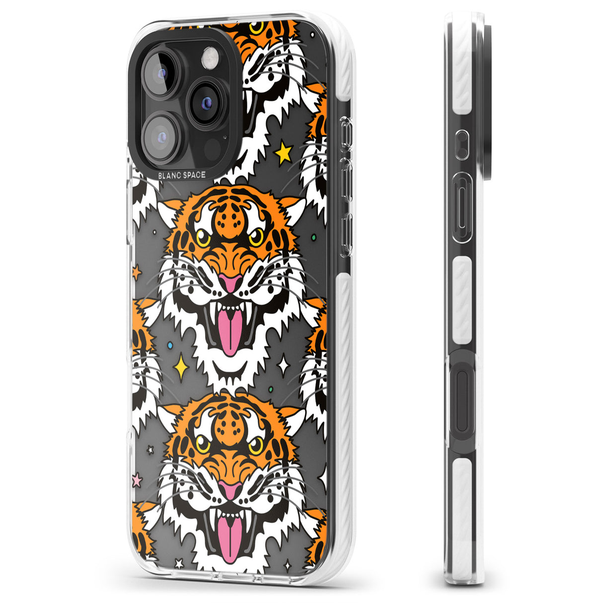 iPhone 16 Pro Max Fierce Jungle Tigers Black Impact Phone Case