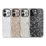 iPhone 16 Pro Max White Cosmic Galaxy Pattern Black Impact Phone Case