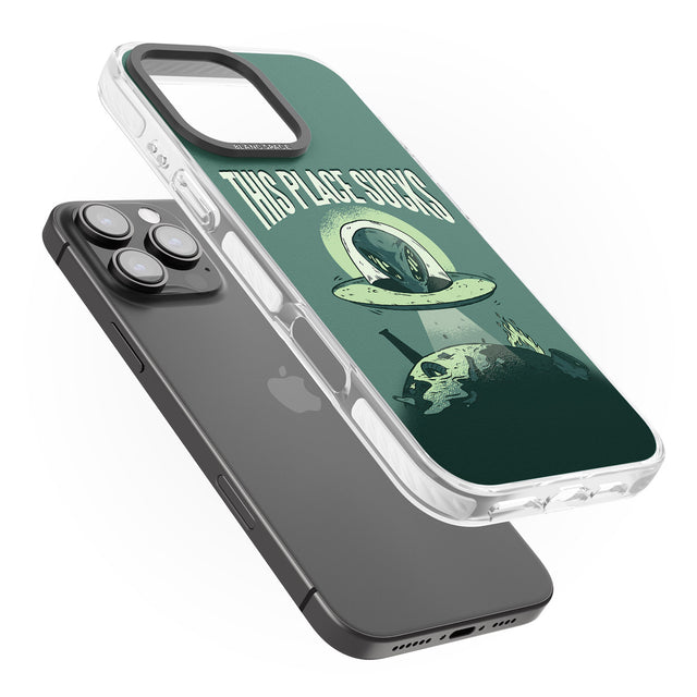 iPhone 16 Pro Max EARTH SUCKS Black Impact Phone Case