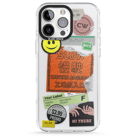 iPhone 16 Pro Max Kanji Signs Sticker Mix Black Impact Phone Case