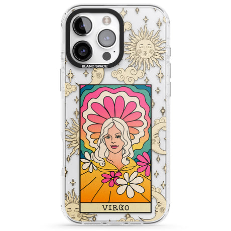 iPhone 16 Pro Max Celestial Zodiac - Virgo Black Impact Phone Case + Magsafe