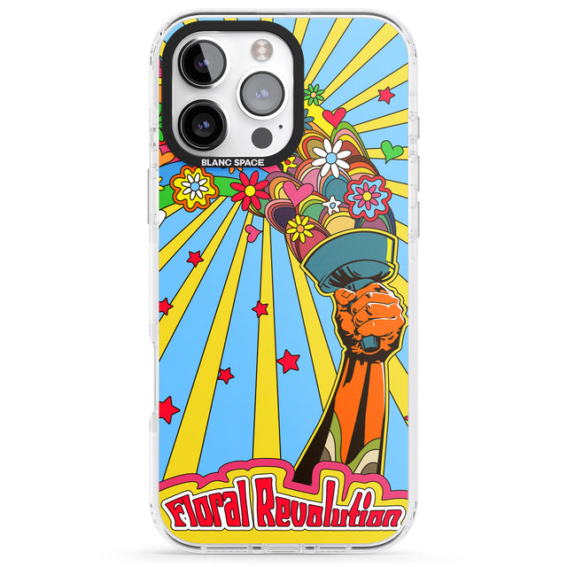 iPhone 16 Pro Max Floral Revolution Black Impact Phone Case