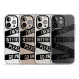 iPhone 16 Pro Max Black Stripes I'm Not Interested Black Impact Phone Case