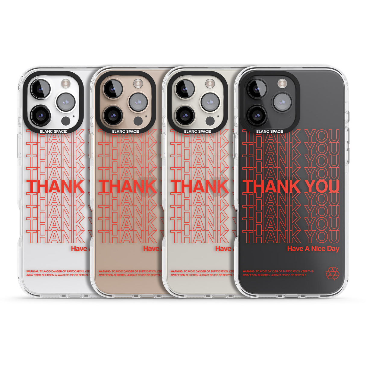 iPhone 16 Pro Max Thank You : Have a Nice Day Black Impact Phone Case