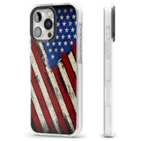 iPhone 16 Pro Max Distressed US Flag Black Impact Phone Case