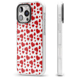 iPhone 16 Pro Max Sketched Heart Pattern Black Impact Phone Case