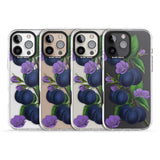 iPhone 16 Pro Max Vintage Painted Plums Black Impact Phone Case + Magsafe