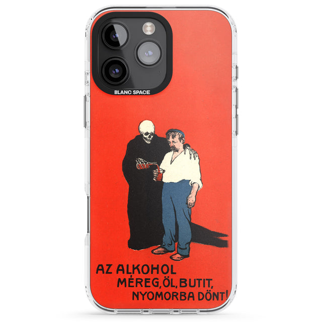 iPhone 16 Pro Max Az Alkohol Poster Black Impact Phone Case