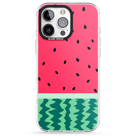 iPhone 16 Pro Max Full Watermelon Print Black Impact Phone Case