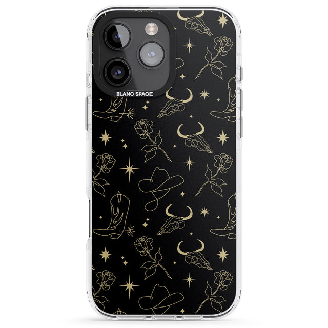 iPhone 16 Pro Max Celestial West Pattern Black Impact Phone Case