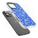 iPhone 16 Pro Max Blue Bandana Black Impact Phone Case