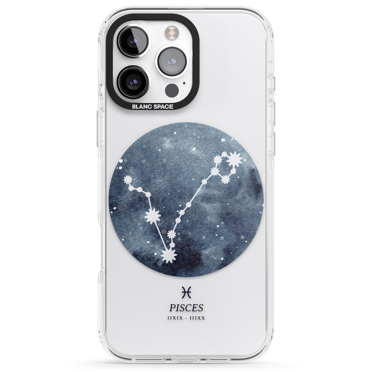 Pisces Zodiac Transparent Design - Blue