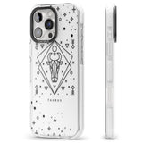 iPhone 16 Pro Max Taurus Emblem - Transparent Design Black Impact Phone Case