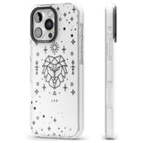 iPhone 16 Pro Max Leo Emblem - Transparent Design Black Impact Phone Case