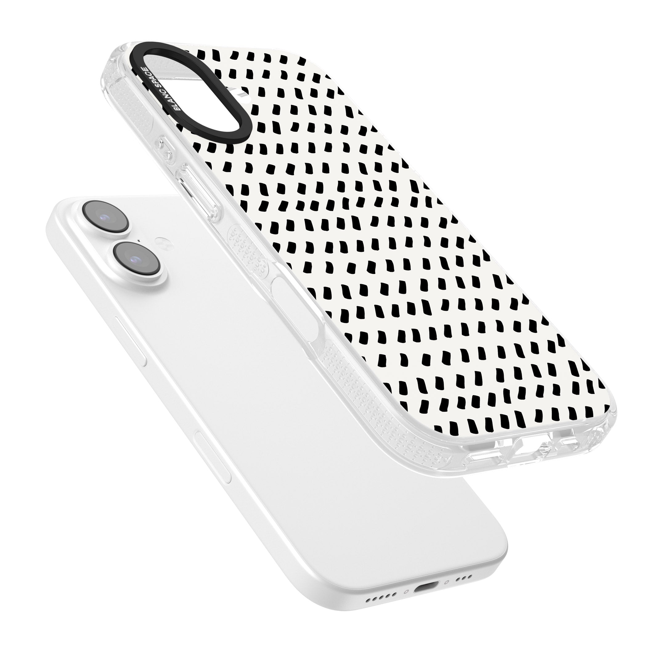 Hand Drawn Lines Pattern iPhone 17 Impact Air Clear Phone Case Colours