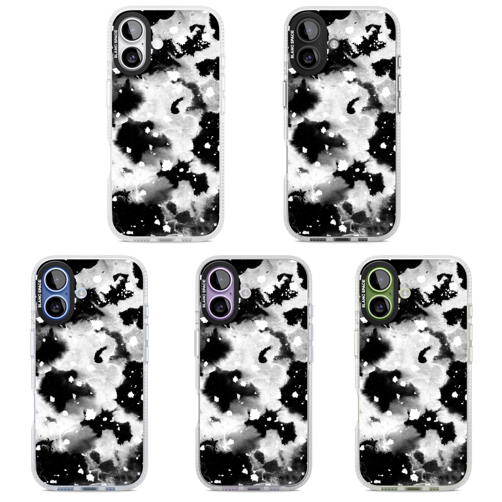 Acid Wash Ink Cloud iPhone 17 Impact Air Clear Phone Case APT Impact Protection