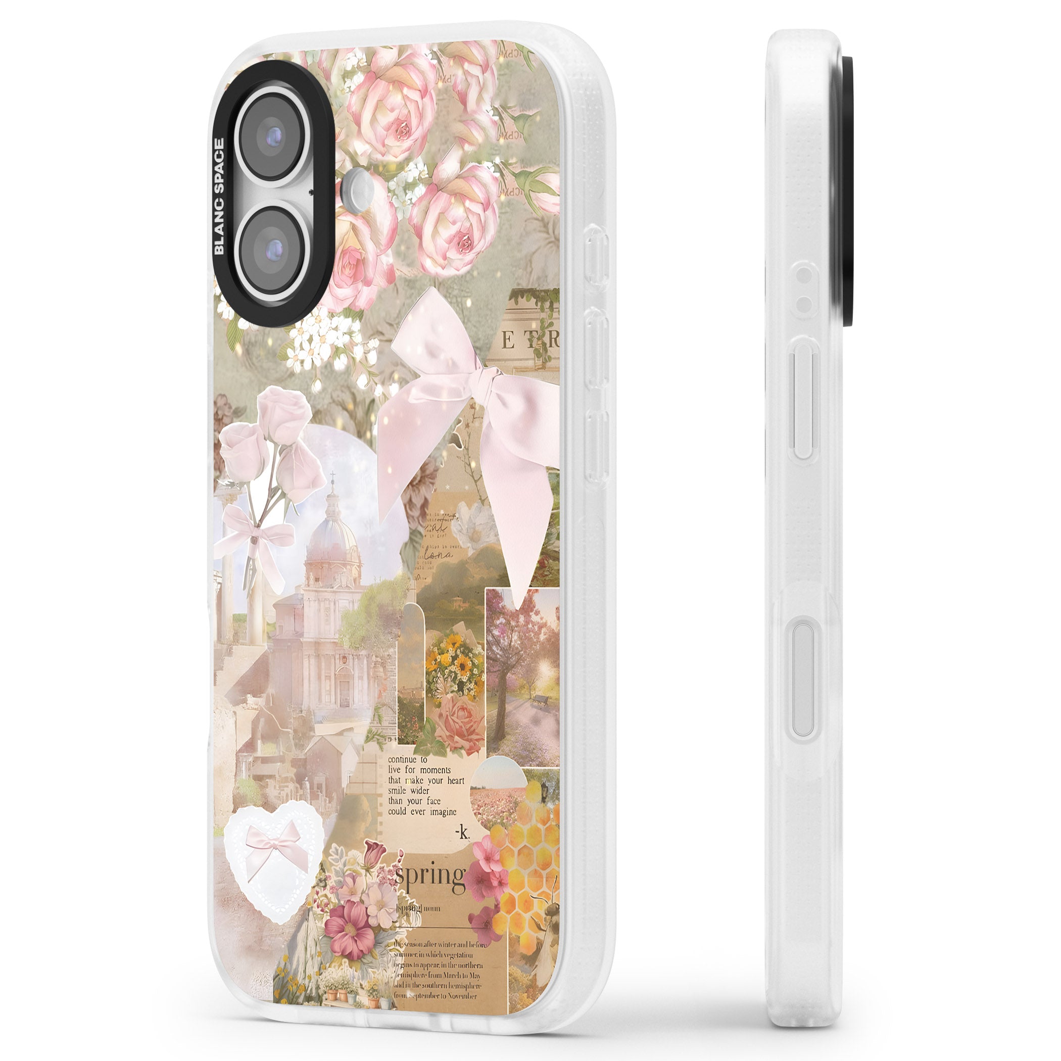Coquette Collage iPhone 17 Impact Air Clear Phone Case Side Profile