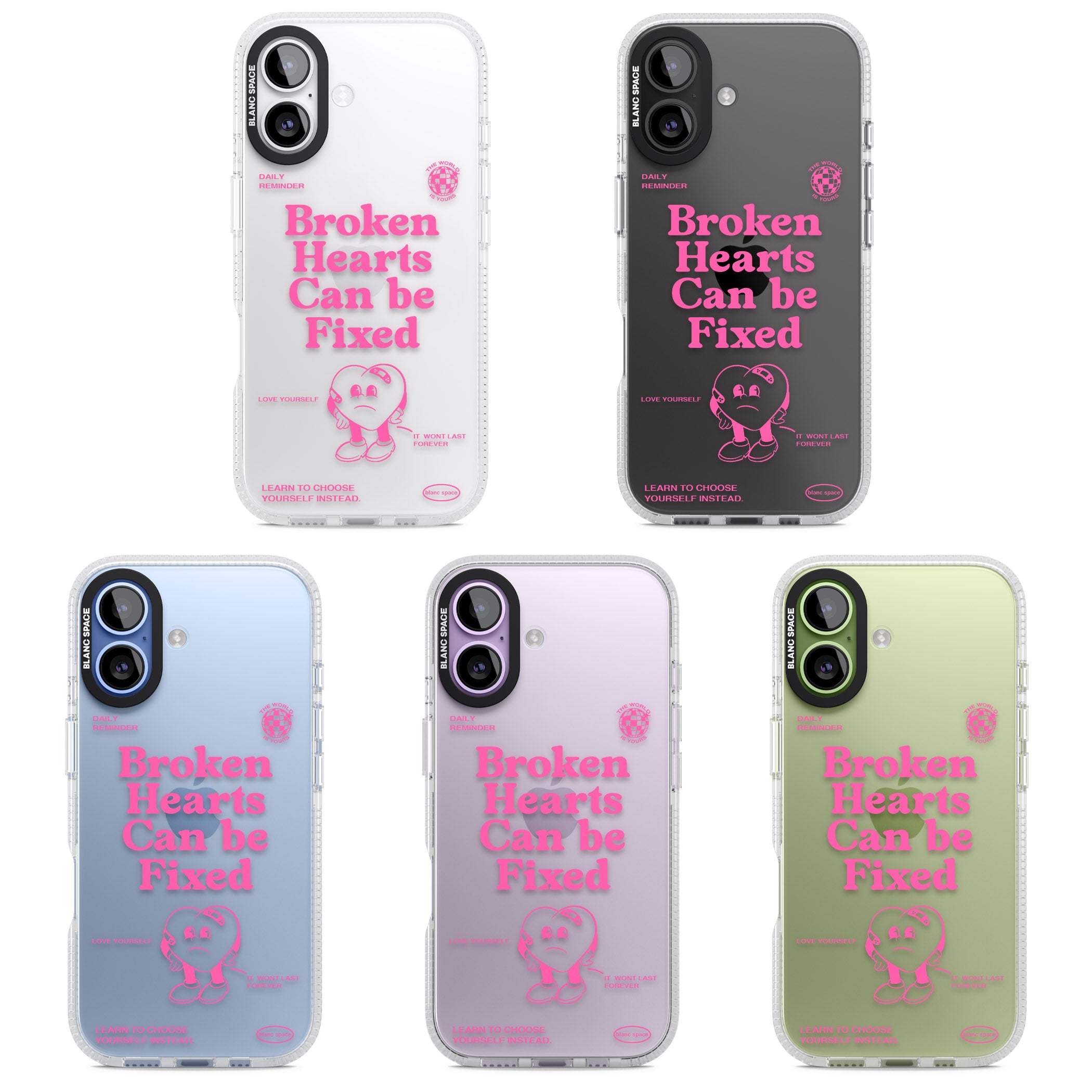 Broken Hearts Can Be Fixed iPhone 17 Impact Air Clear Phone Case APT Impact Protection