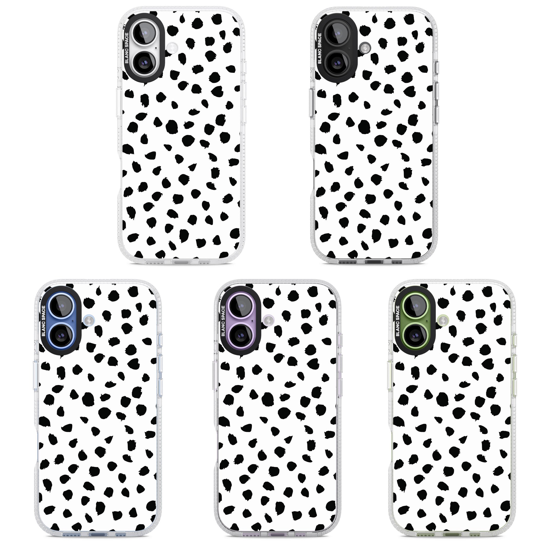 White Dalmatian Print iPhone 17 Impact Air Clear Phone Case APT Impact Protection