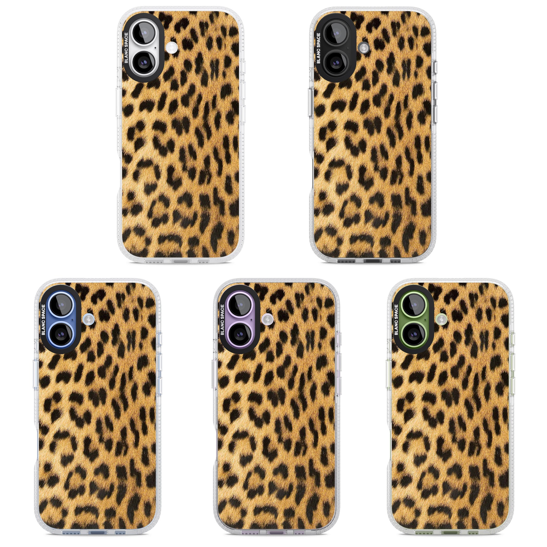 Designer Fashion Gold Leopard Print iPhone 17 Impact Air Clear Phone Case APT Impact Protection