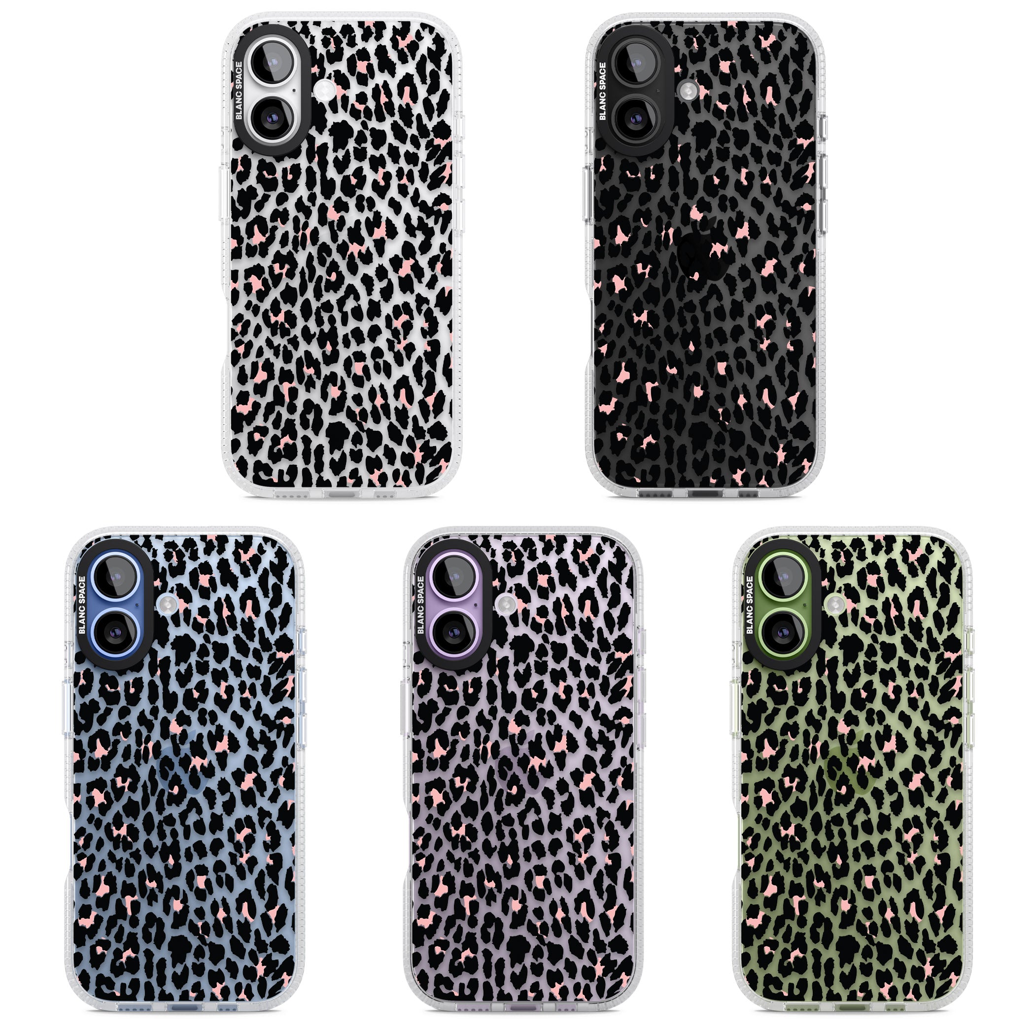 Pink Leopard Print iPhone 17 Impact Air Clear Phone Case APT Impact Protection