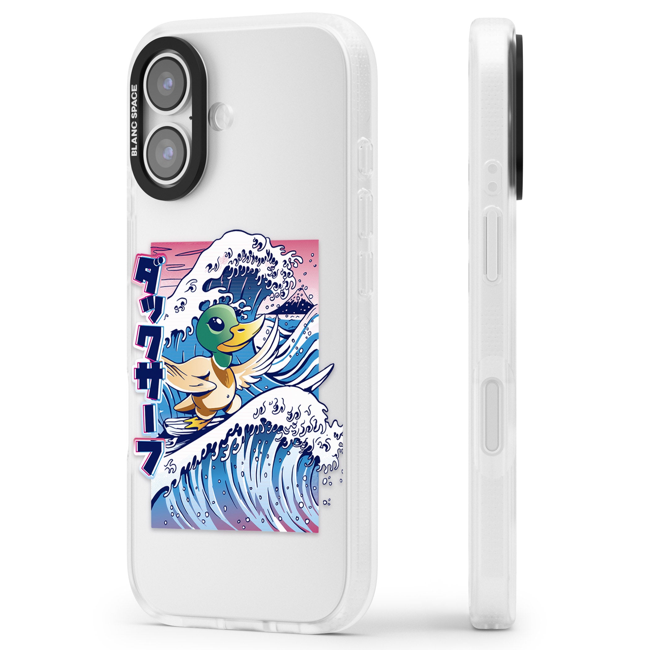 Duck Surf iPhone 17 Impact Air Clear Phone Case Side Profile