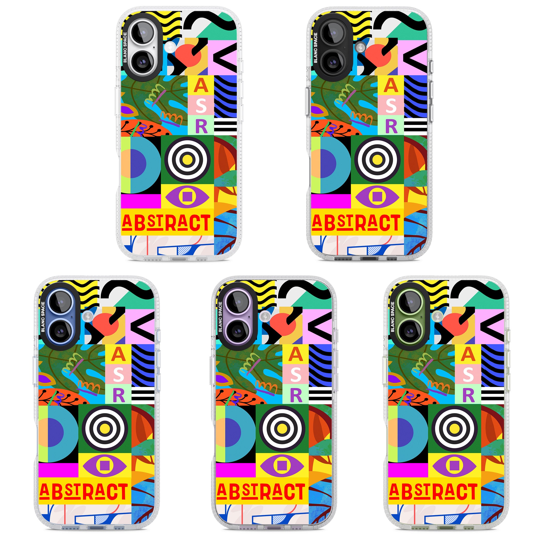 Abstract Pattern Patchwork iPhone 17 Impact Air Clear Phone Case APT Impact Protection