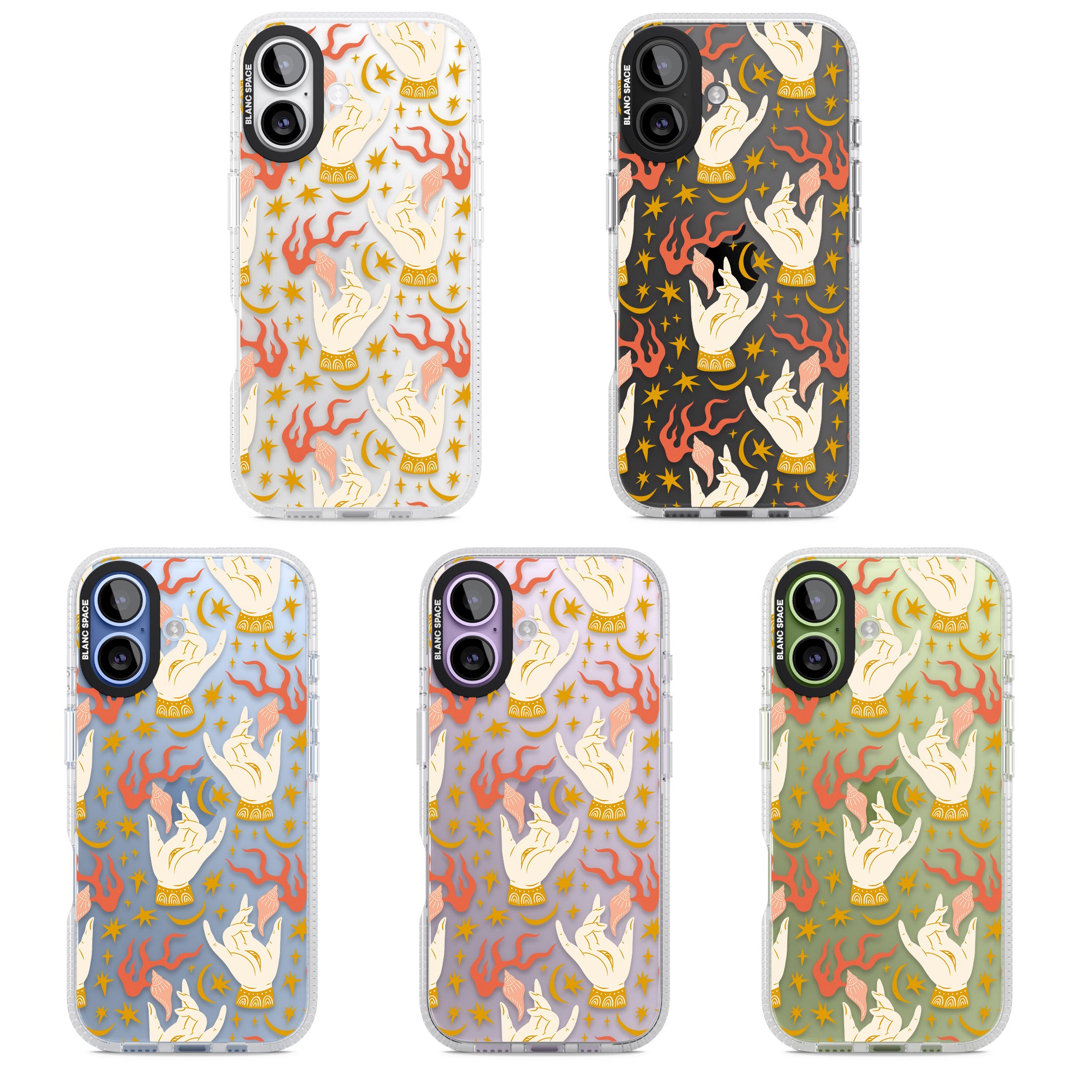 Hand Watcher Pattern iPhone 17 Impact Air Clear Phone Case APT Impact Protection