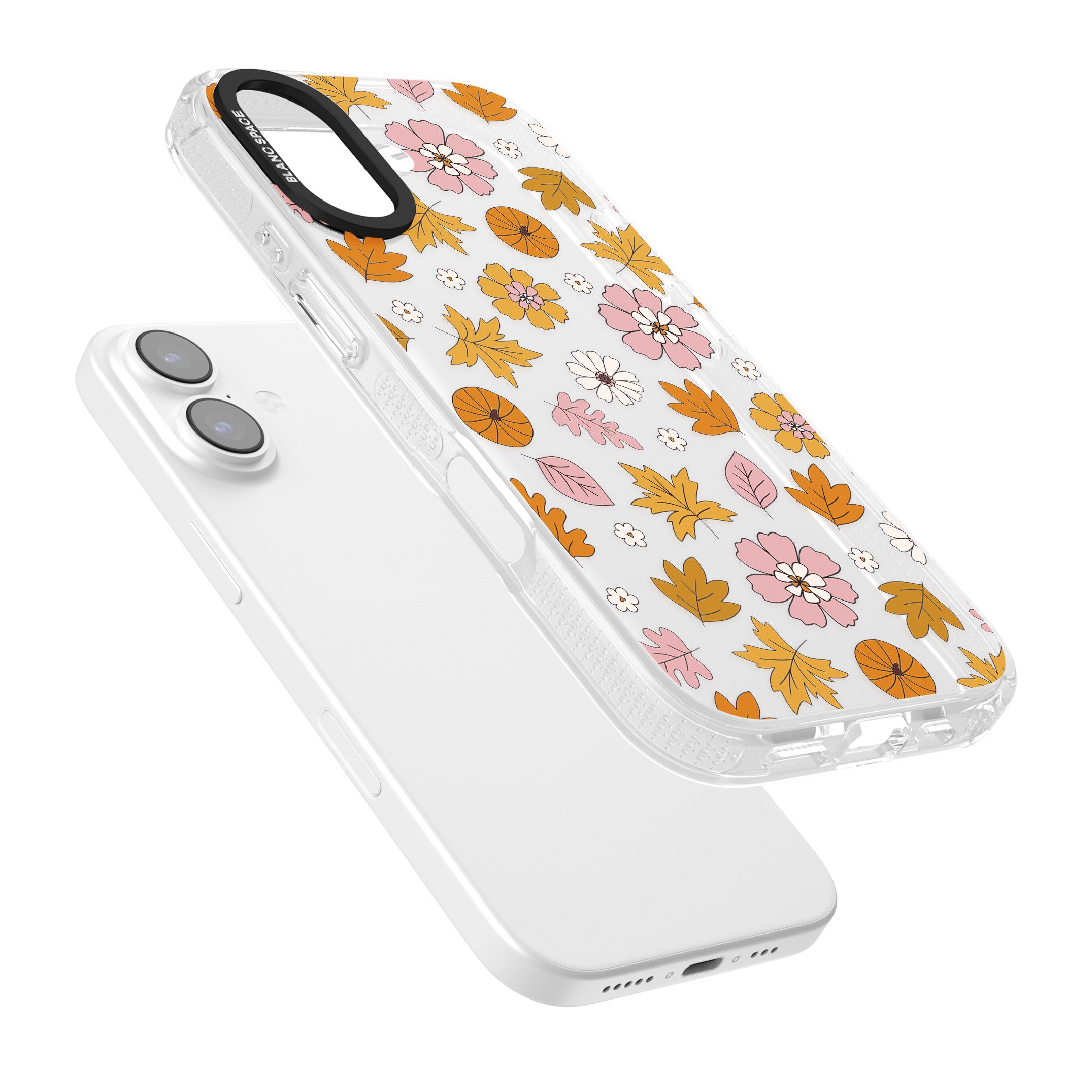 Autumn Leaves And Flowers iPhone 17 Impact Air Clear Phone Case Colours