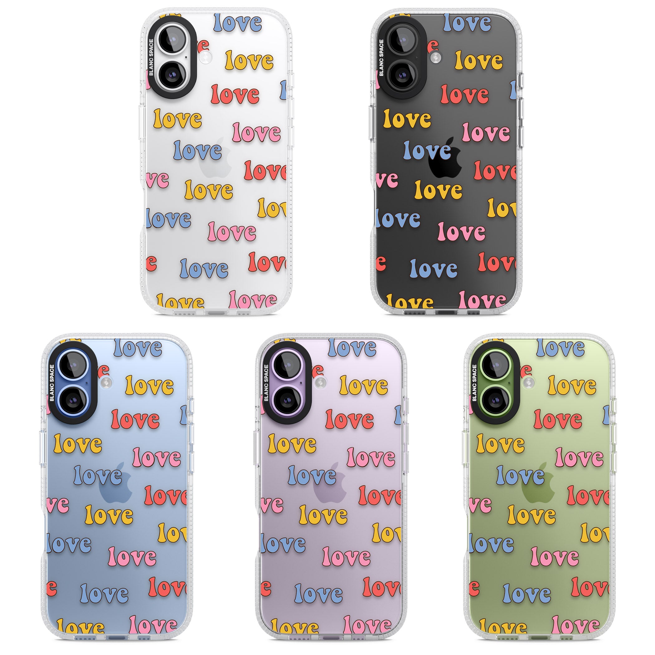 Love Pattern iPhone 17 Impact Air Clear Phone Case APT Impact Protection