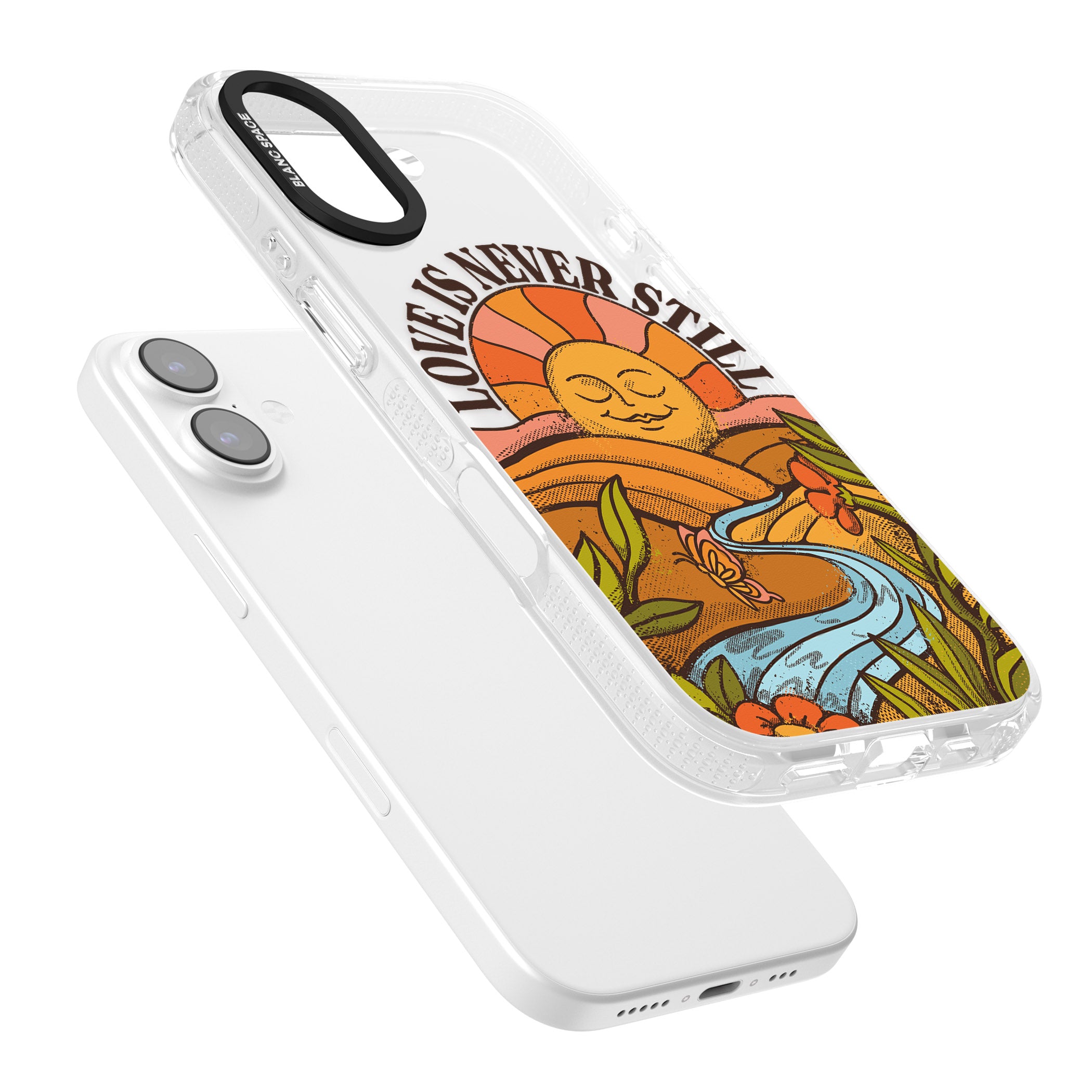 Love Is Never Still iPhone 17 Impact Air Clear Phone Case Colours