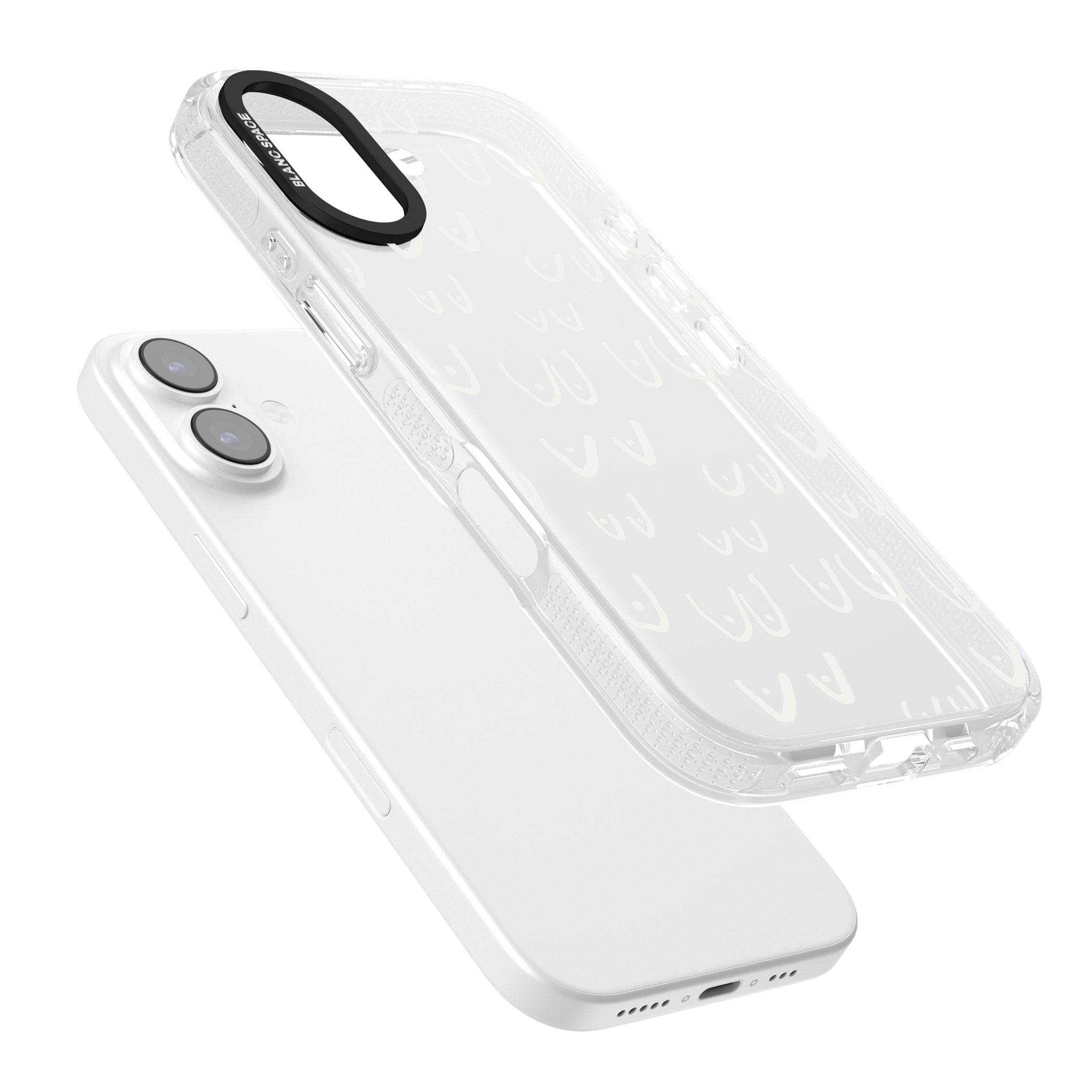 Boob Pattern (White) iPhone 17 Impact Air Clear Phone Case Colours