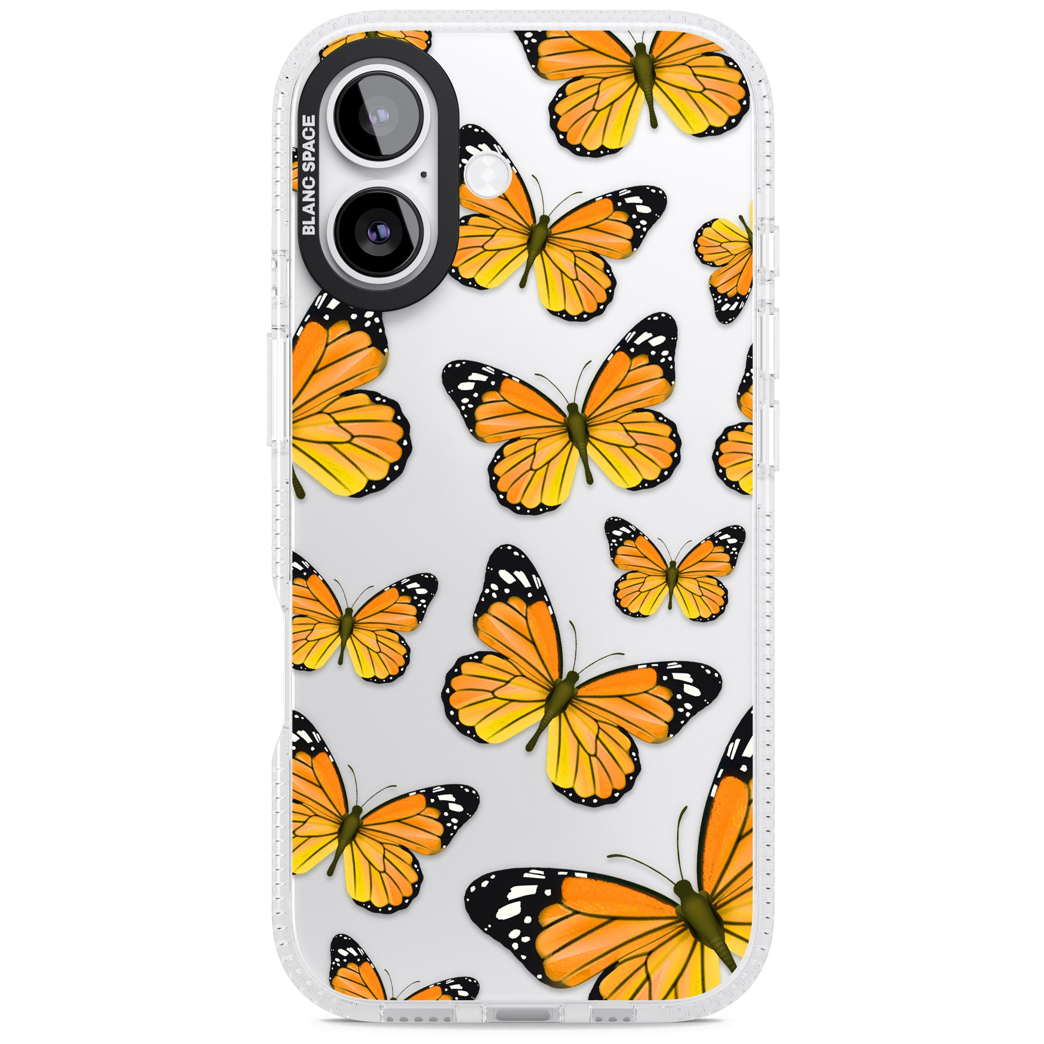 Sun Yellow Butterflies iPhone 17 Impact Air Clear Phone Case