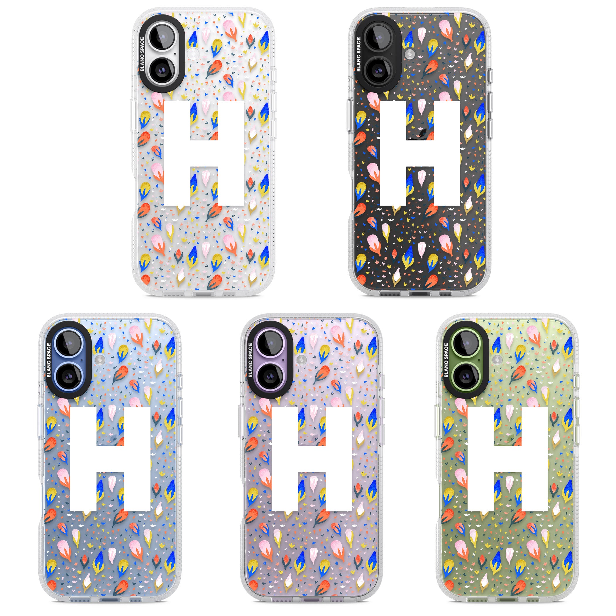 Personalised Abstract Floral Initial iPhone 17 Impact Air Clear Phone Case APT Impact Protection