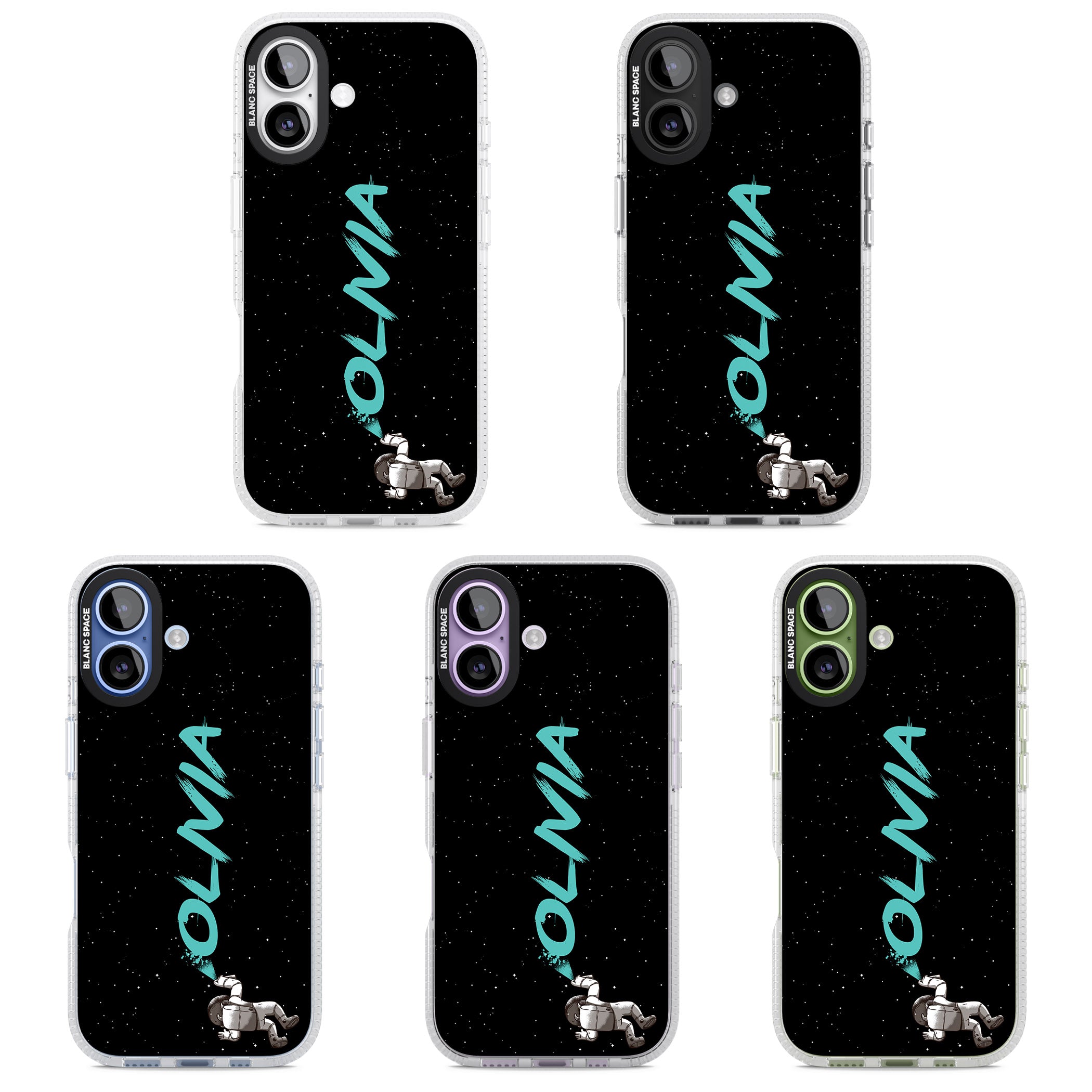 Personalised Astronaut Graffiti iPhone 17 Impact Air Clear Phone Case APT Impact Protection