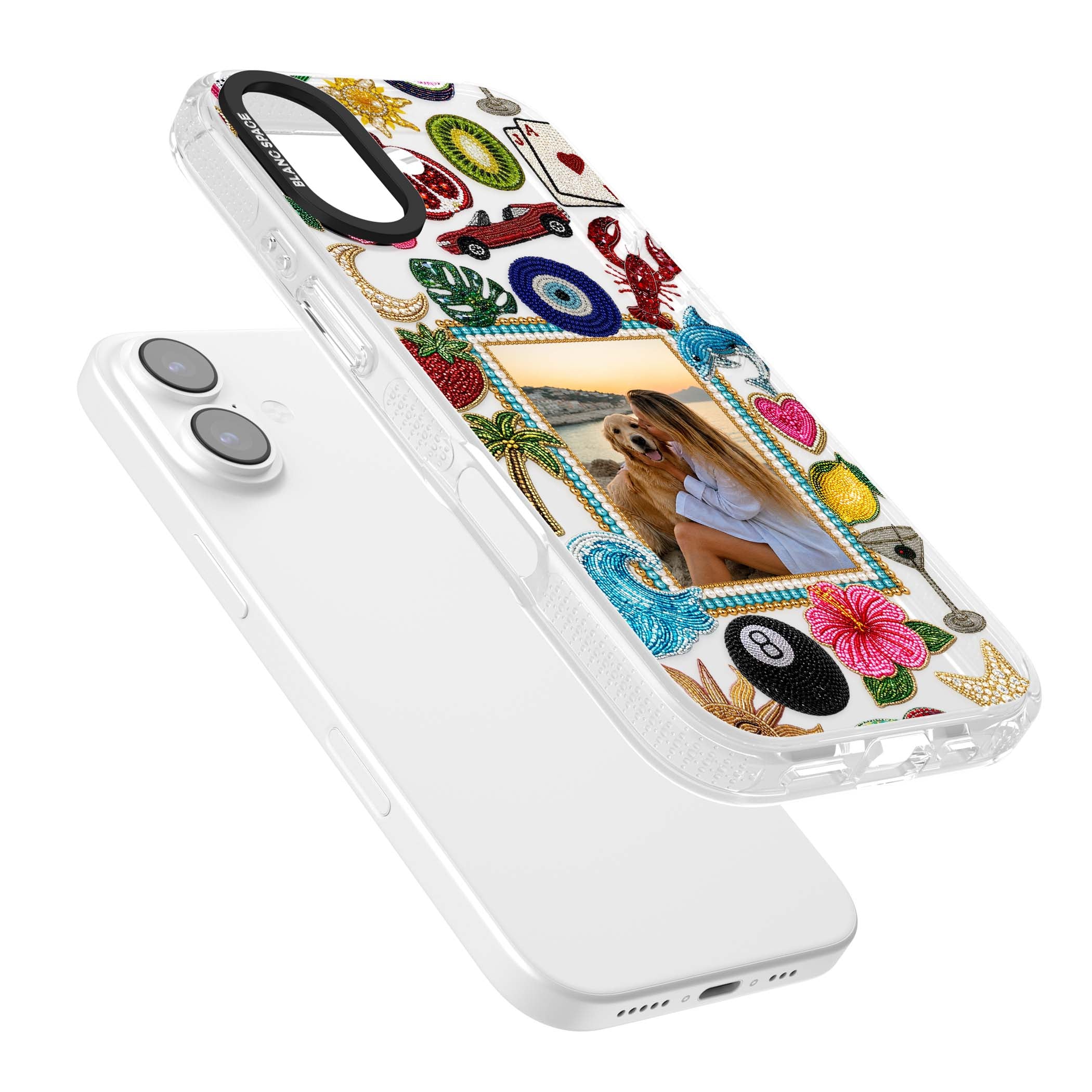 Beaded Photo coastal iPhone case | Clear Case Impact Air case for iPhone 17
