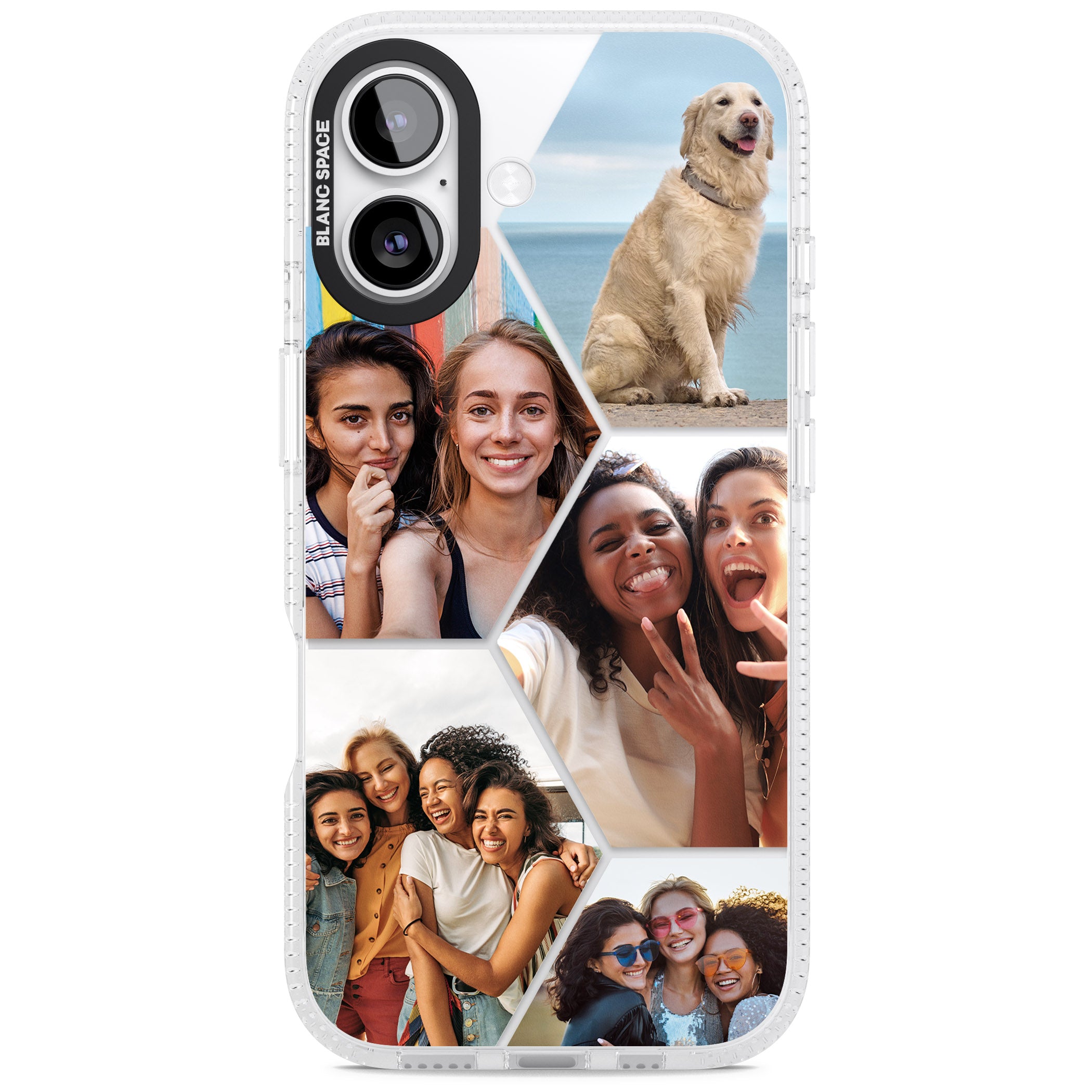 Personalised Beehive Photo Grid iPhone 17 Impact Air Clear Phone Case