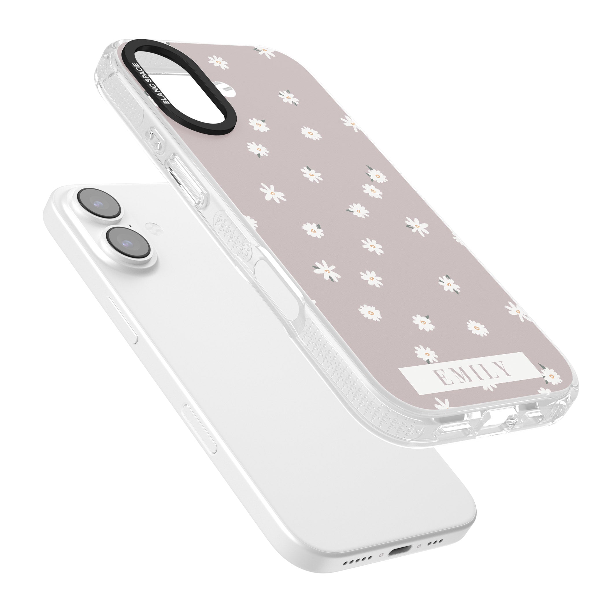 Personalised Dusty Daisy iPhone 17 Impact Air Clear Phone Case Colours