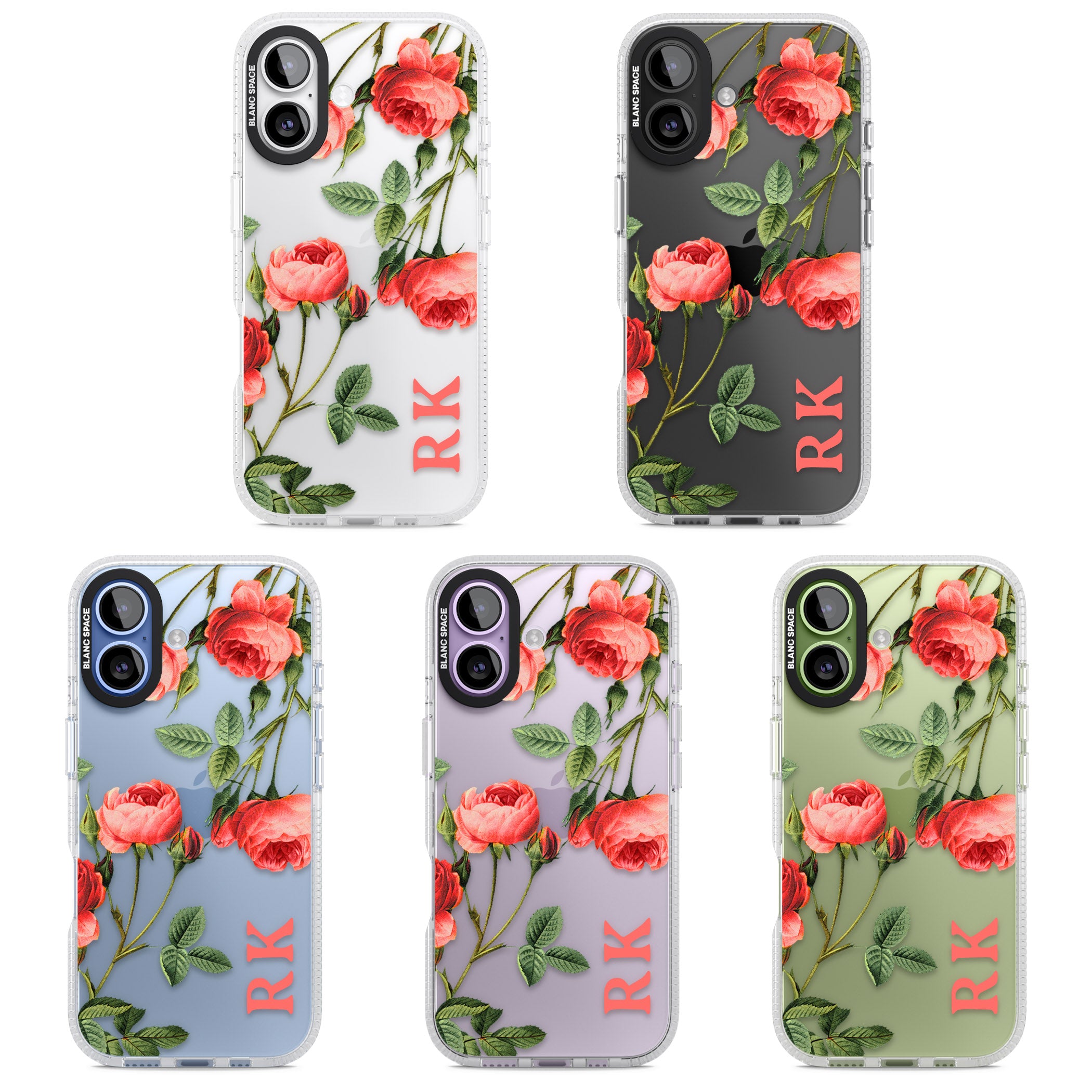 Personalised Vintage Floral Rose iPhone 17 Impact Air Clear Phone Case APT Impact Protection