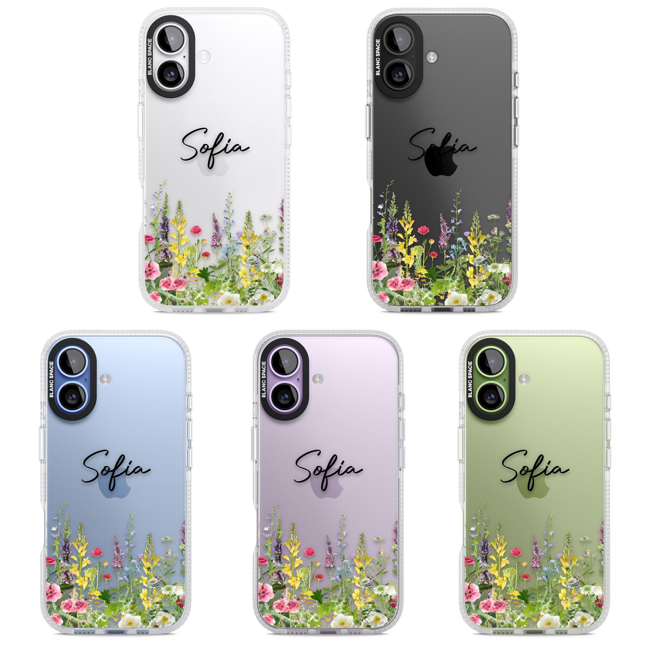 Personalised Garden Wildfowers iPhone 17 Impact Air Clear Phone Case APT Impact Protection