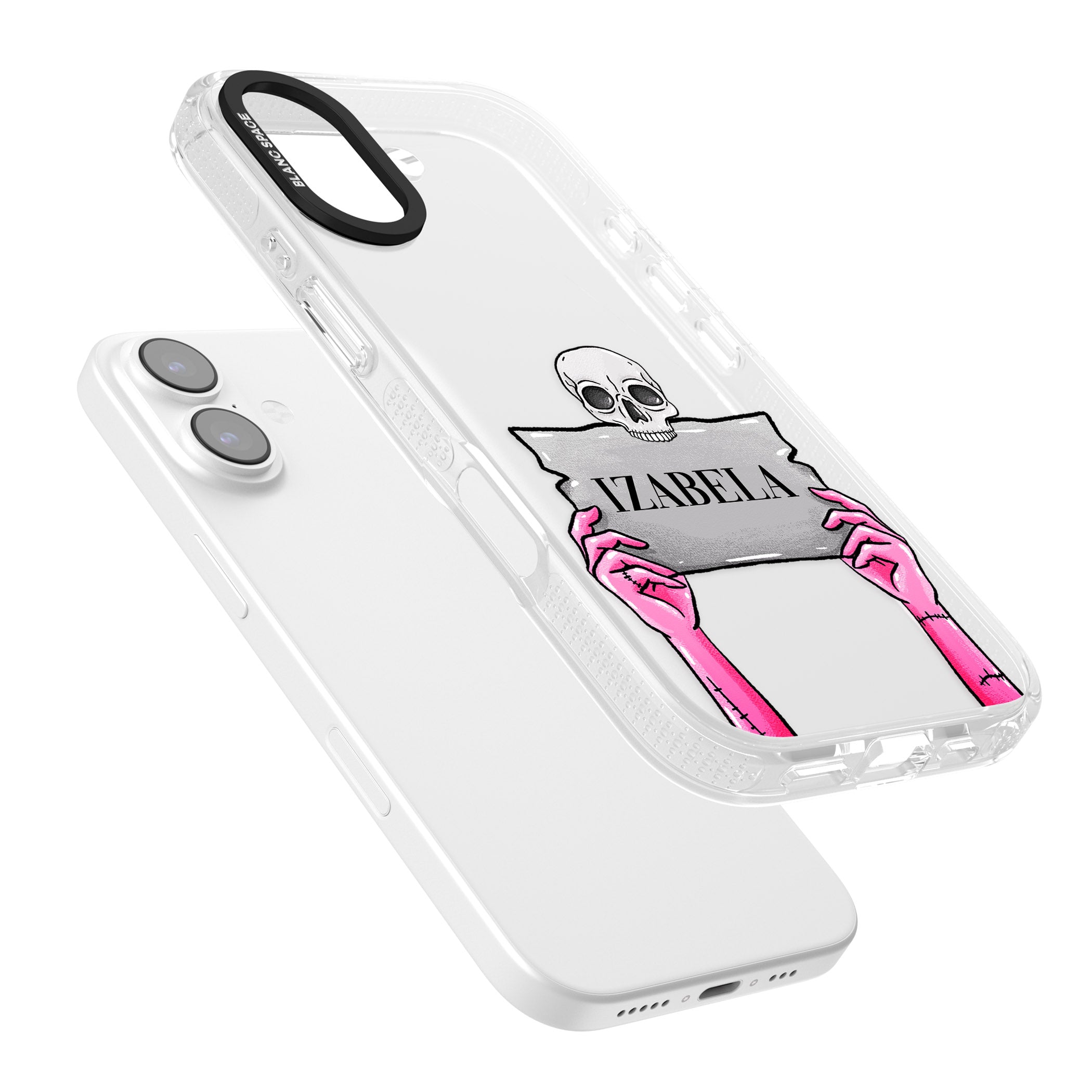 Personalised Grave Plaque iPhone 17 Impact Air Clear Phone Case Colours