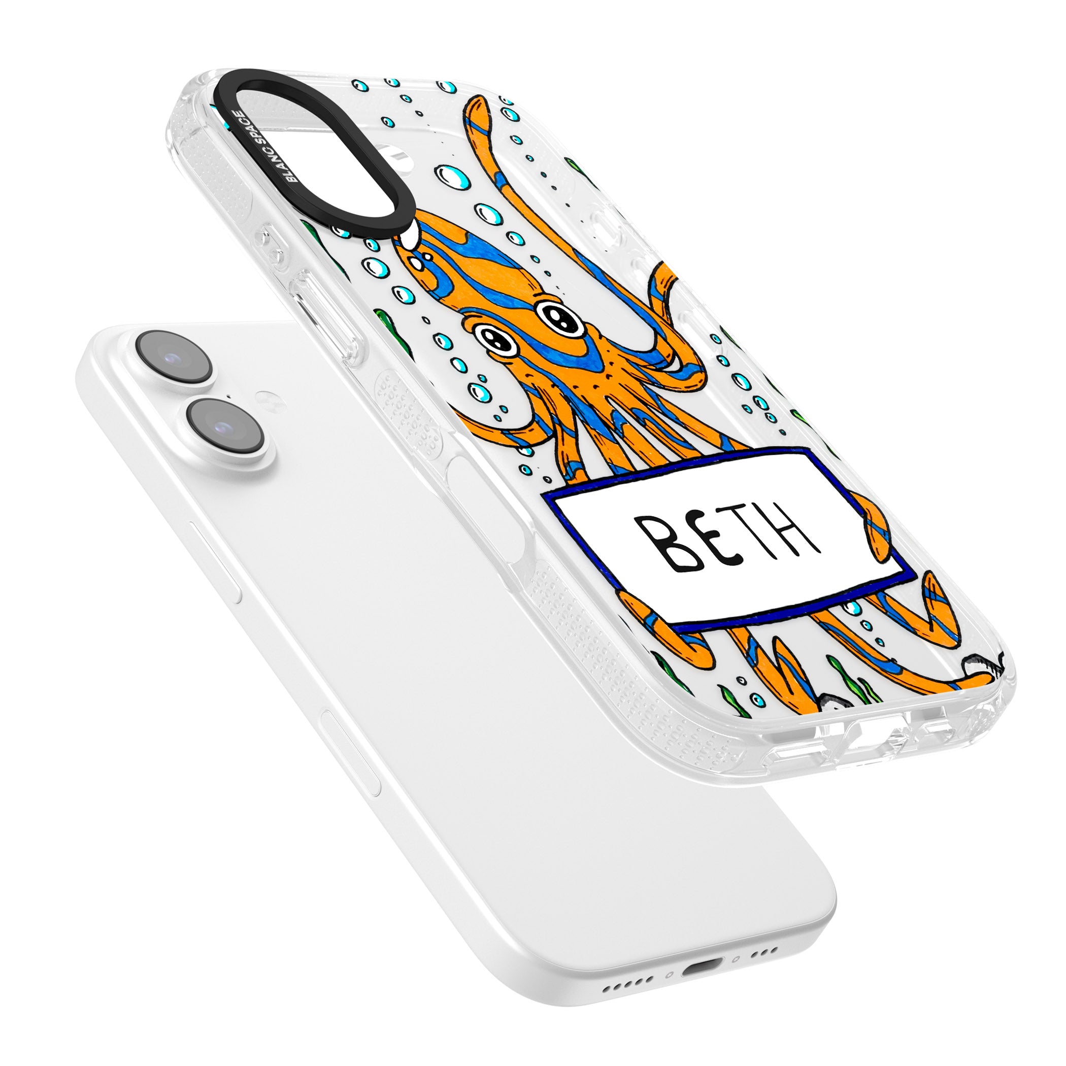 Personalised Octo iPhone 17 Impact Air Clear Phone Case Colours